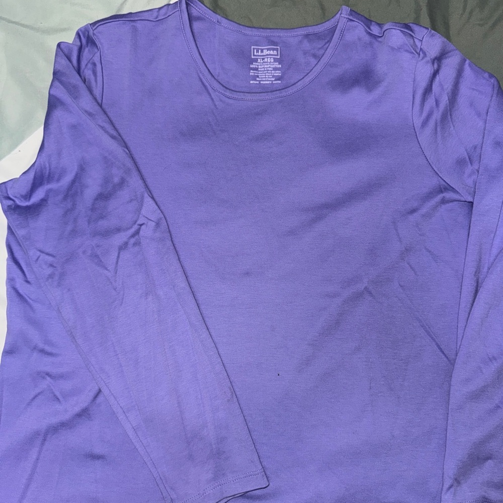 L.L. Bean Purple Crew Neck Shirt